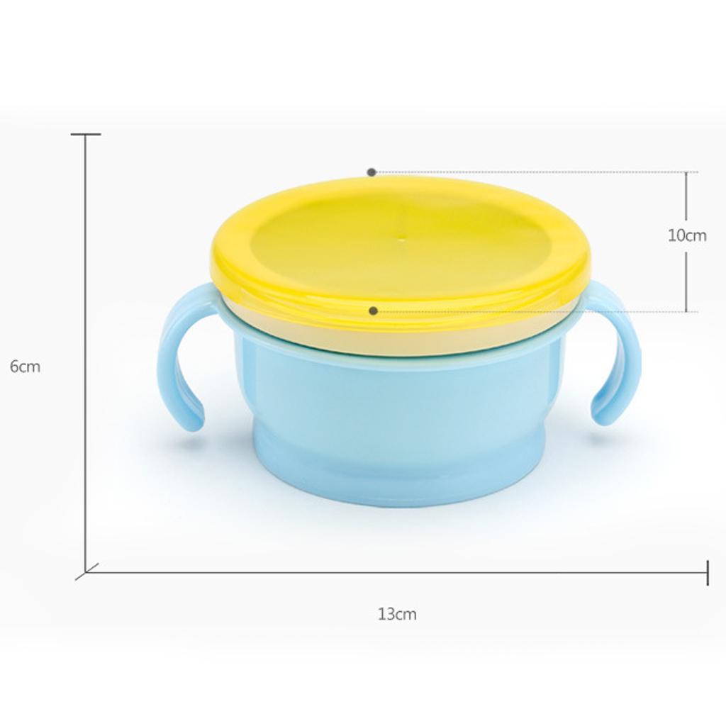 Snack Bowl Baby Seal Proof kids Food Storage Bowl Travel Container Blue