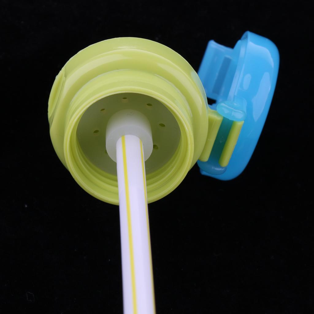 Kids Spill Proof Water Bottle Twist Cap With Straw Drinking Sippy Cap Green