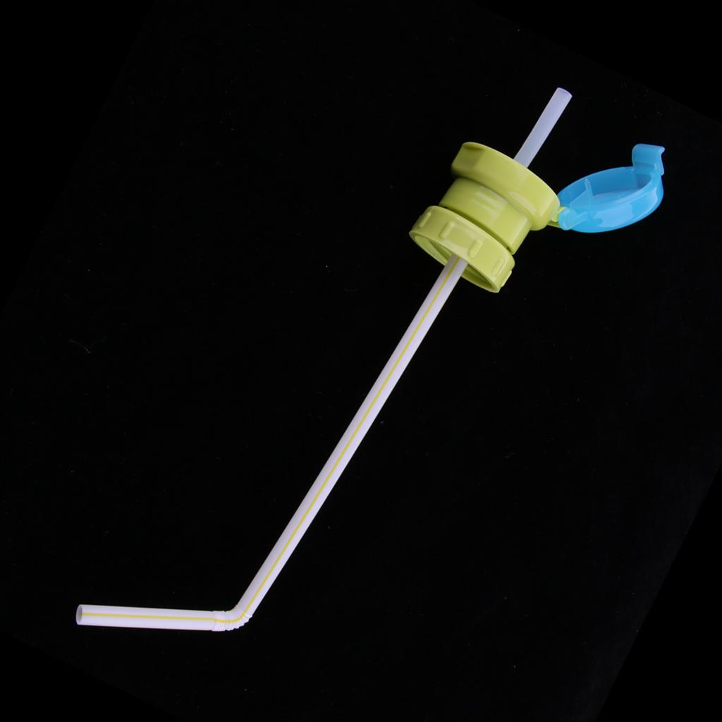 Kids Spill Proof Water Bottle Twist Cap With Straw Drinking Sippy Cap Green