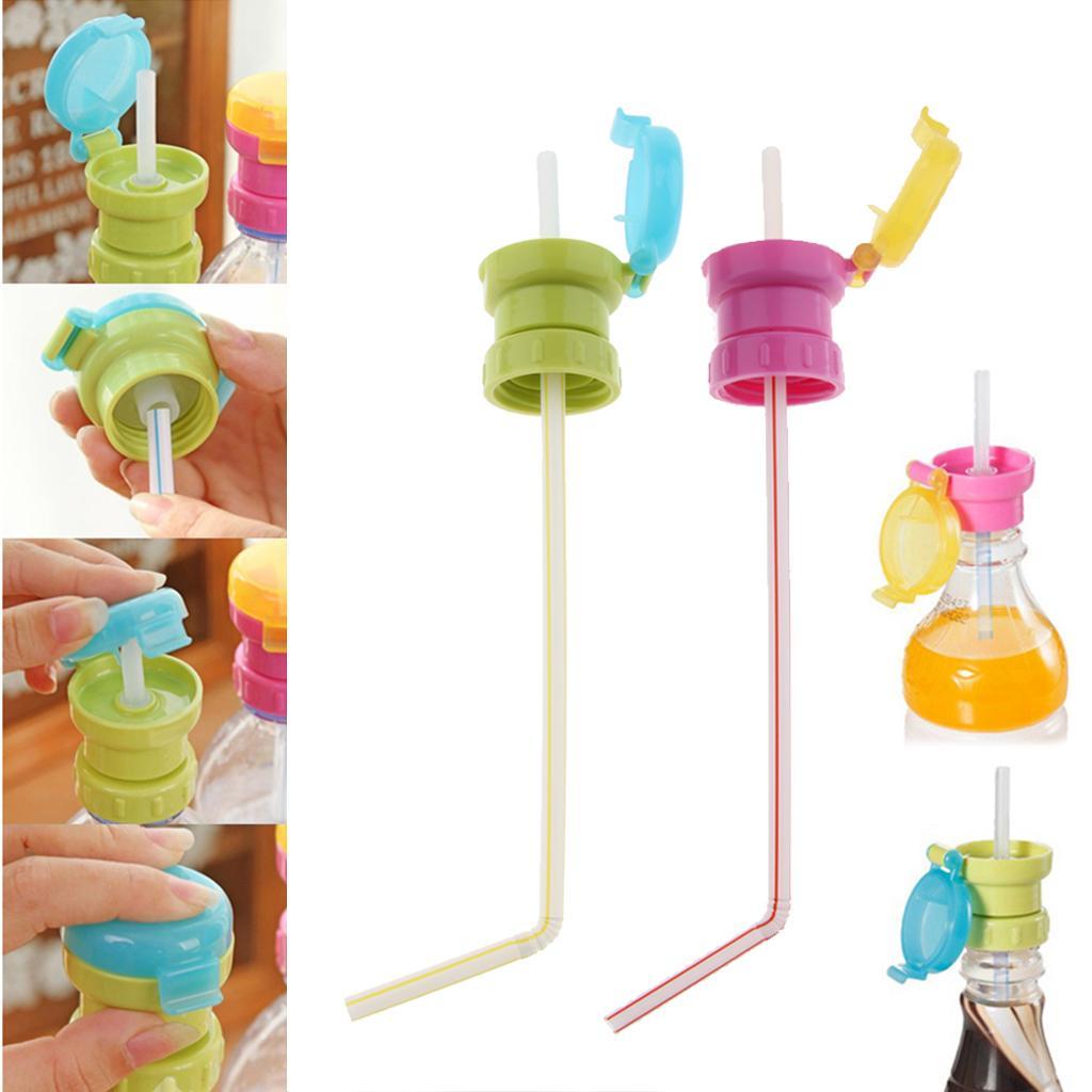 Kids Spill Proof Water Bottle Twist Cap With Straw Drinking Sippy Cap Green