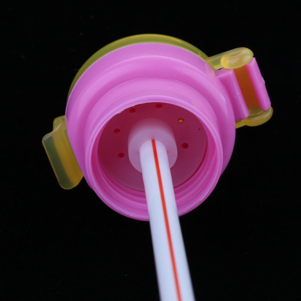 Kids Spill Proof Water Bottle Twist Cap With Straw Drinking Sippy Cap Pink