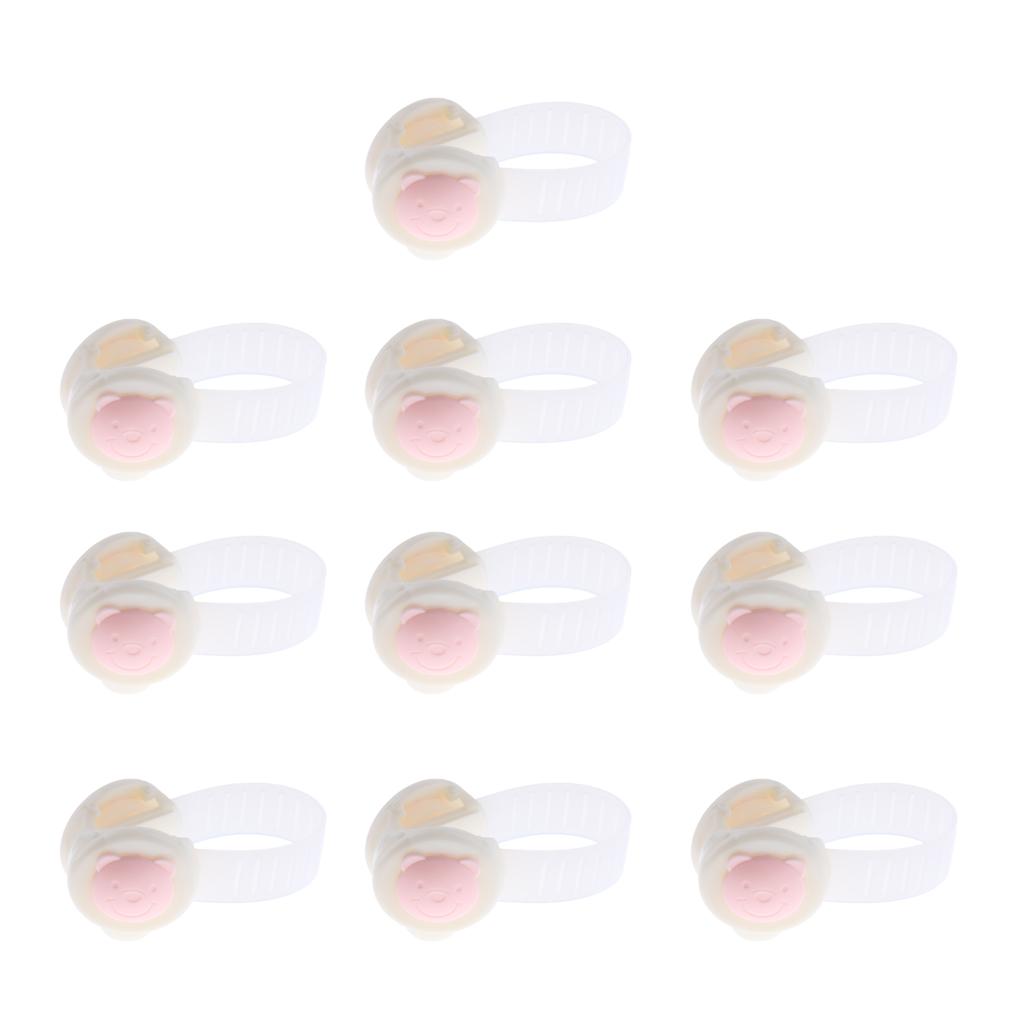 10PCS Child Kid Baby Safety Lock For Door Drawer Cupboard Cabinet Adhesive Pink