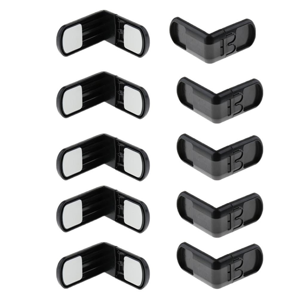 Pack of 10 Plastic Baby Proofing Right Angle Safety Lock for Cabinets Black