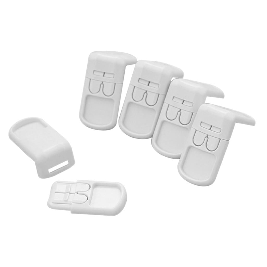 Pack of 10 Plastic Baby Proofing Right Angle Safety Lock for Cabinets White