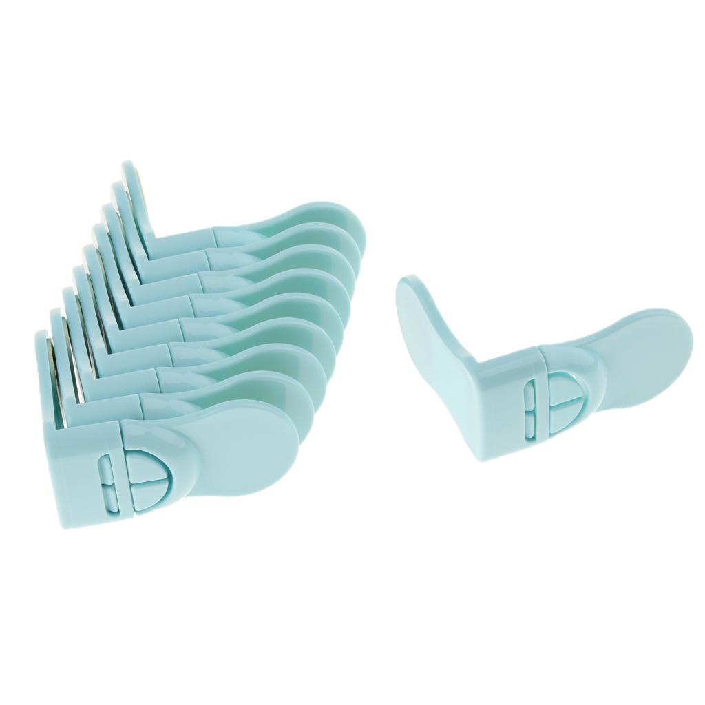 Pack of 10 Plastic Baby Proofing Right Angle Safety Lock for Cabinets Blue