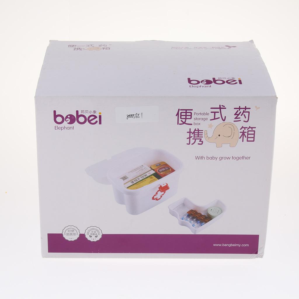 Family Medicine Plastic Box Bin First Aid Storage Handle Case For Baby Kids