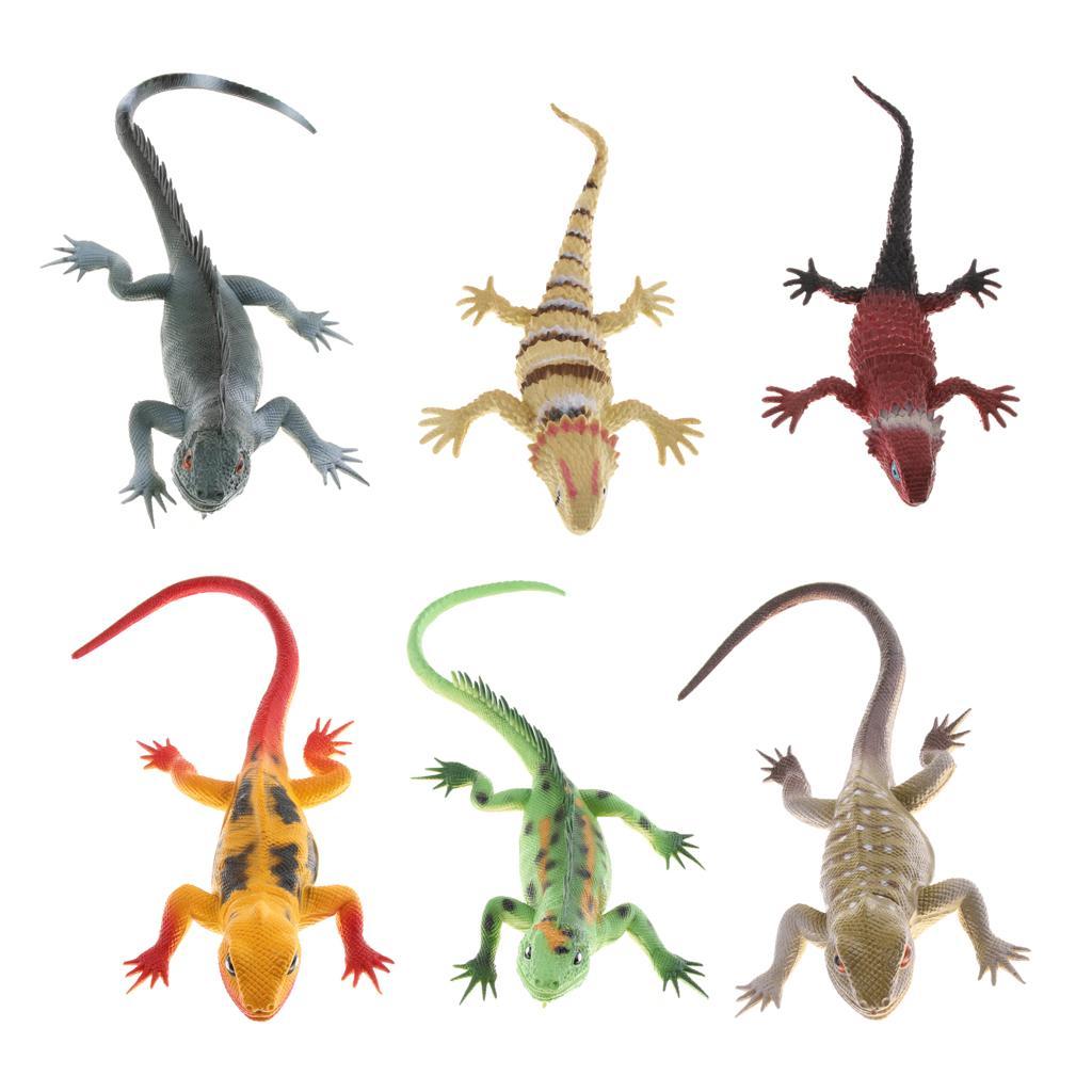 Mini Soft Lizard Model Toy High Simulation Animal Pretended Play Yellow