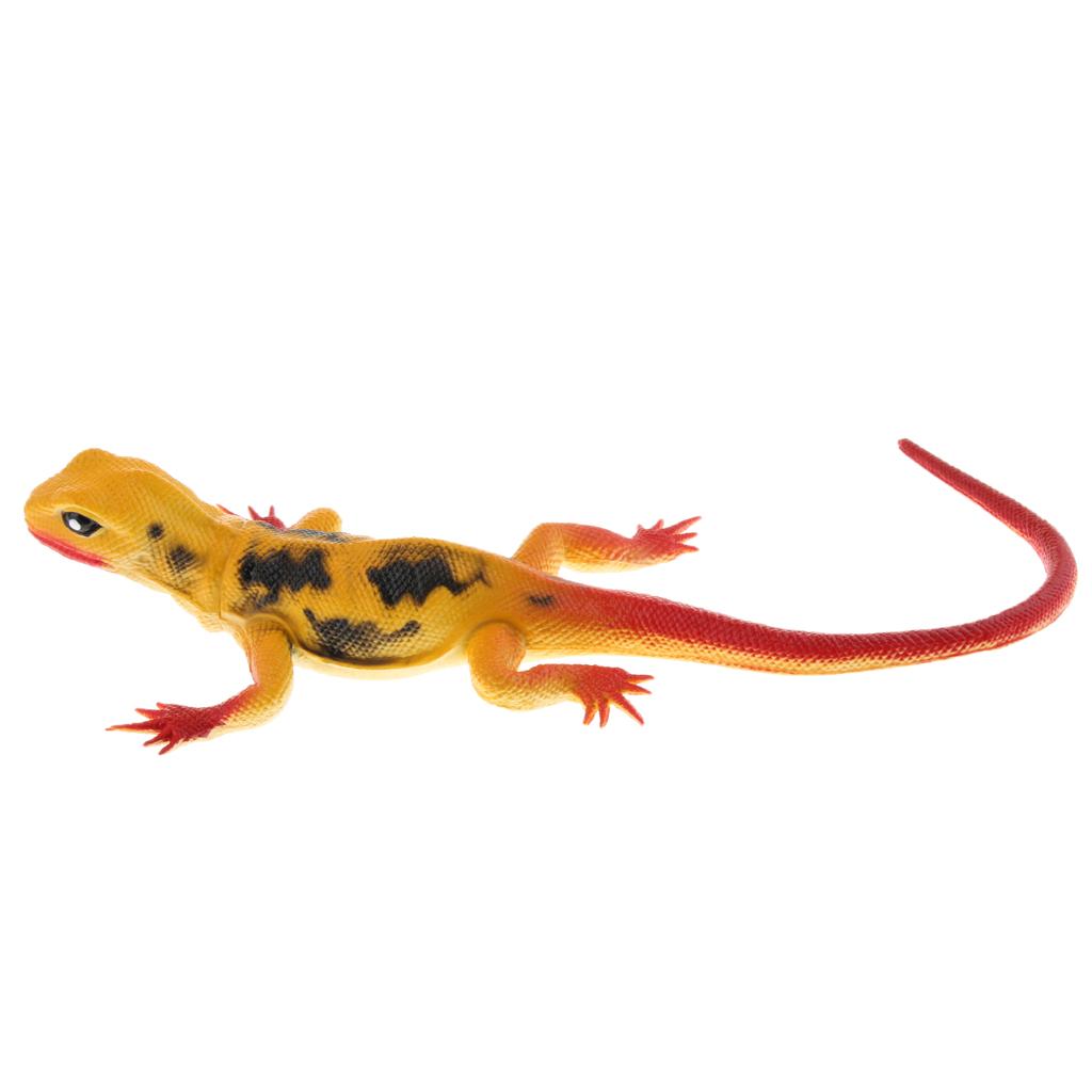 Mini Soft Lizard Model Toy High Simulation Animal Pretended Play Yellow