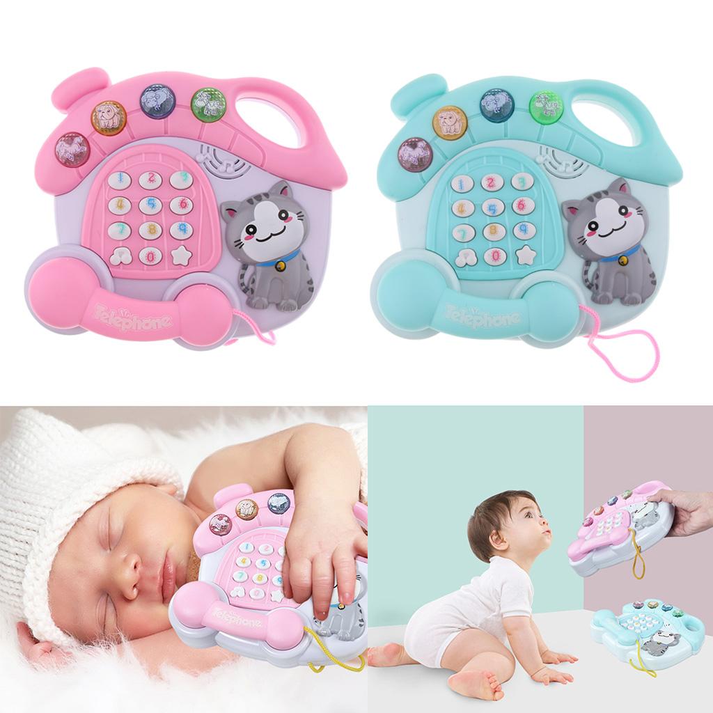 Musical Toys Multifunction Electronic Telephone for Baby Toddler Pink