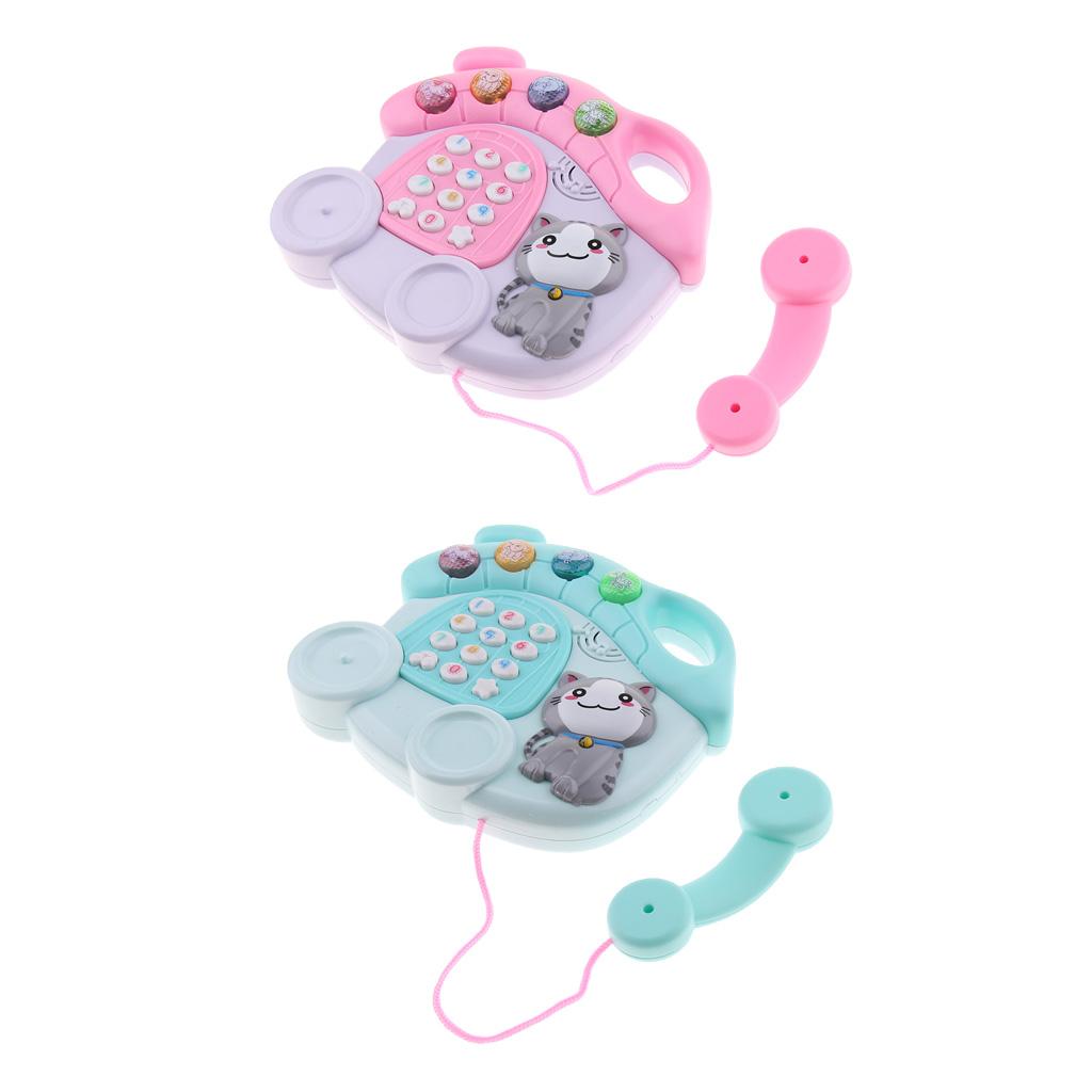 Musical Toys Multifunction Electronic Telephone for Baby Toddler Pink