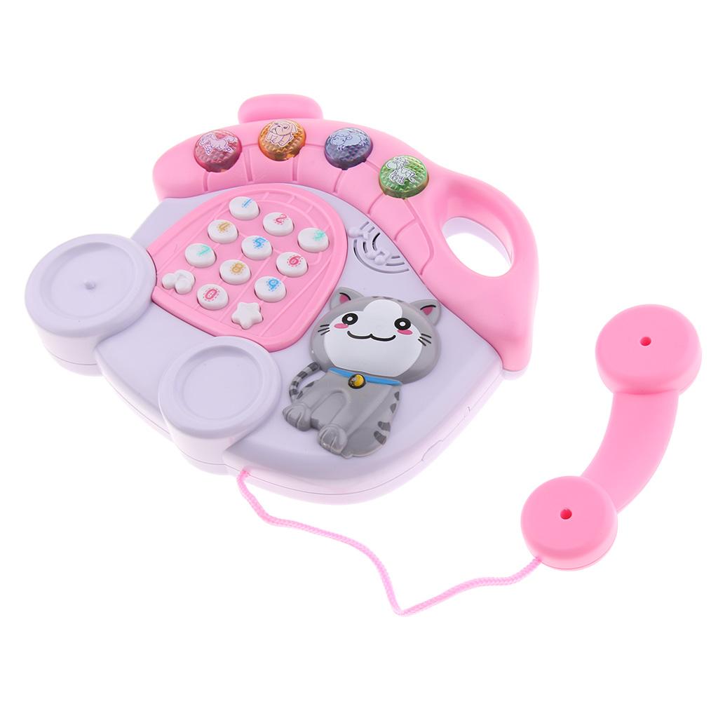 Musical Toys Multifunction Electronic Telephone for Baby Toddler Pink