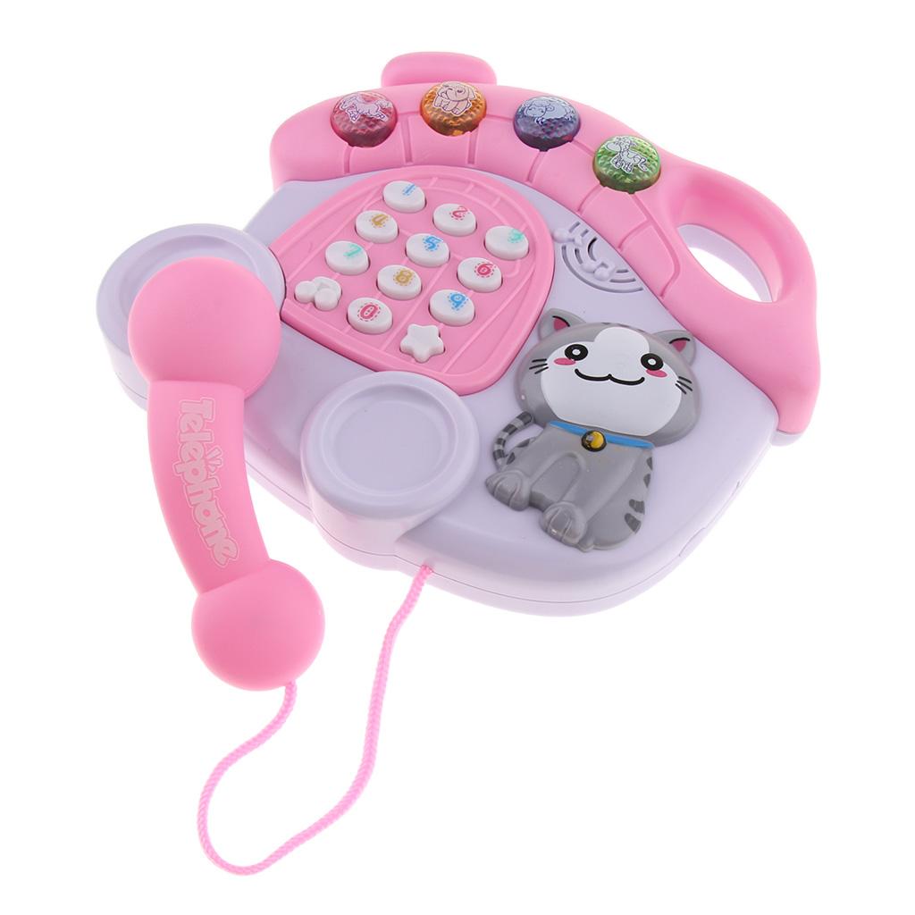 Musical Toys Multifunction Electronic Telephone for Baby Toddler Pink