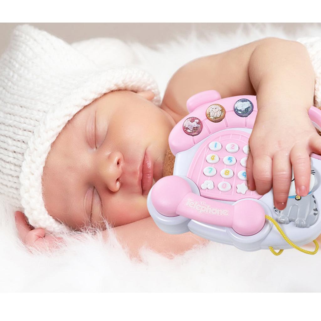 Musical Toys Multifunction Electronic Telephone for Baby Toddler Pink