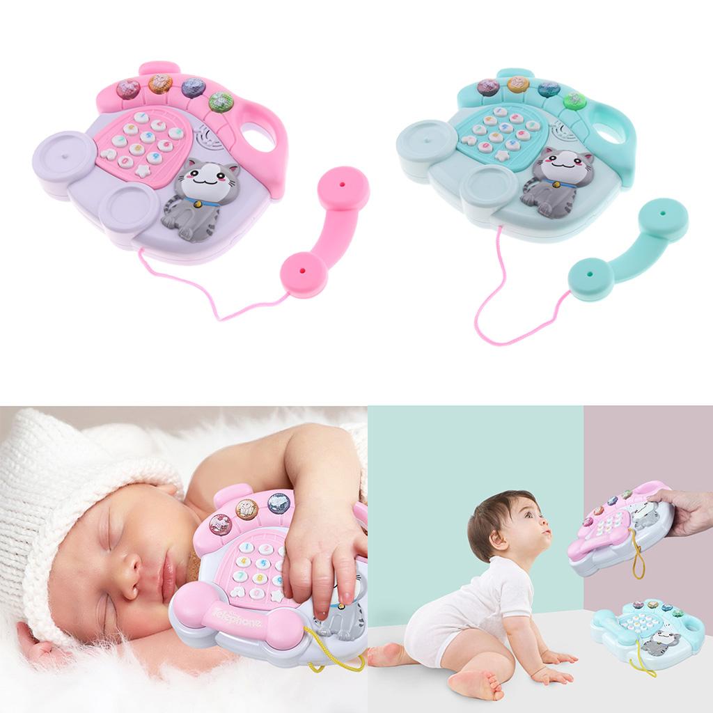 Musical Toys Multifunction Electronic Telephone for Baby Toddler Pink