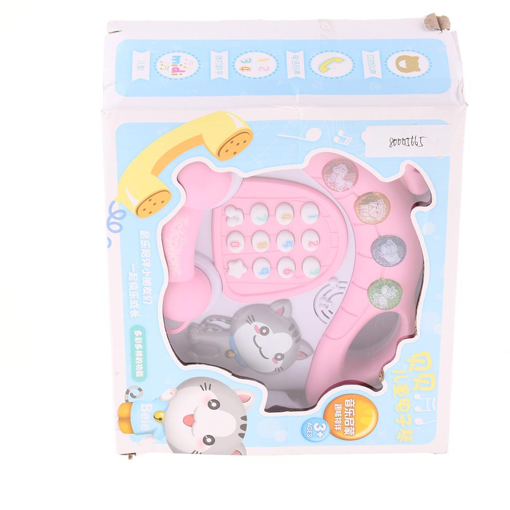 Musical Toys Multifunction Electronic Telephone for Baby Toddler Pink