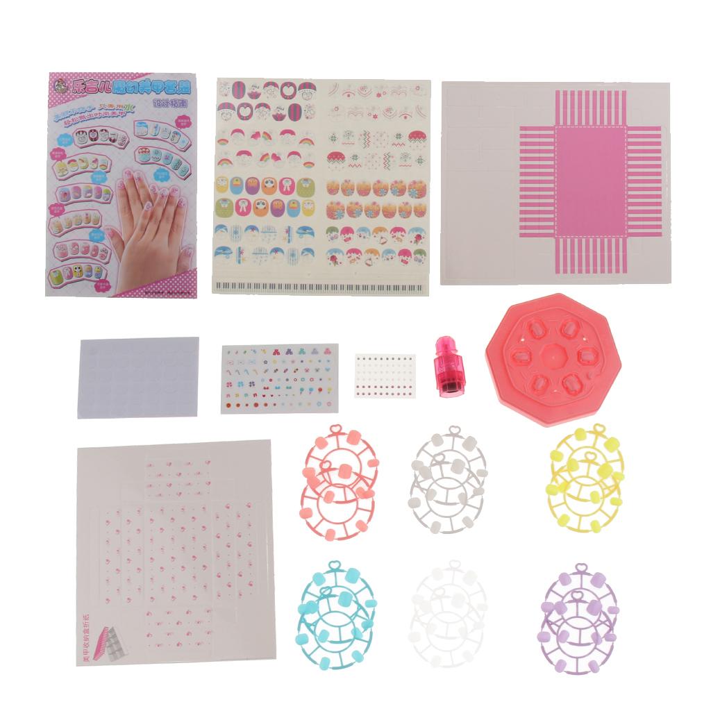 Girl Art Manicure Studio Kit Playset - Nail Beauty Glitter Sticker Decals Toy for kid children Xmas Gift