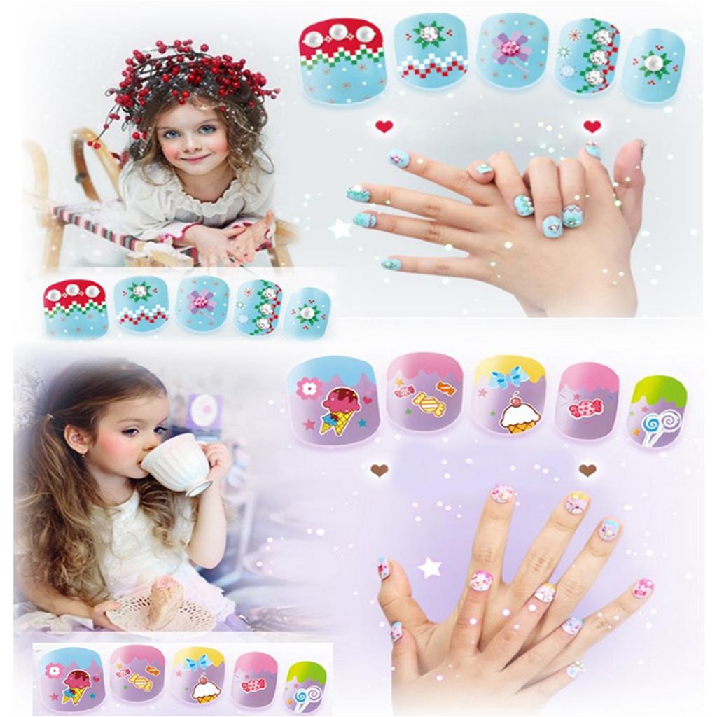 Girl Art Manicure Studio Kit Playset - Nail Beauty Glitter Sticker Decals Toy for kid children Xmas Gift