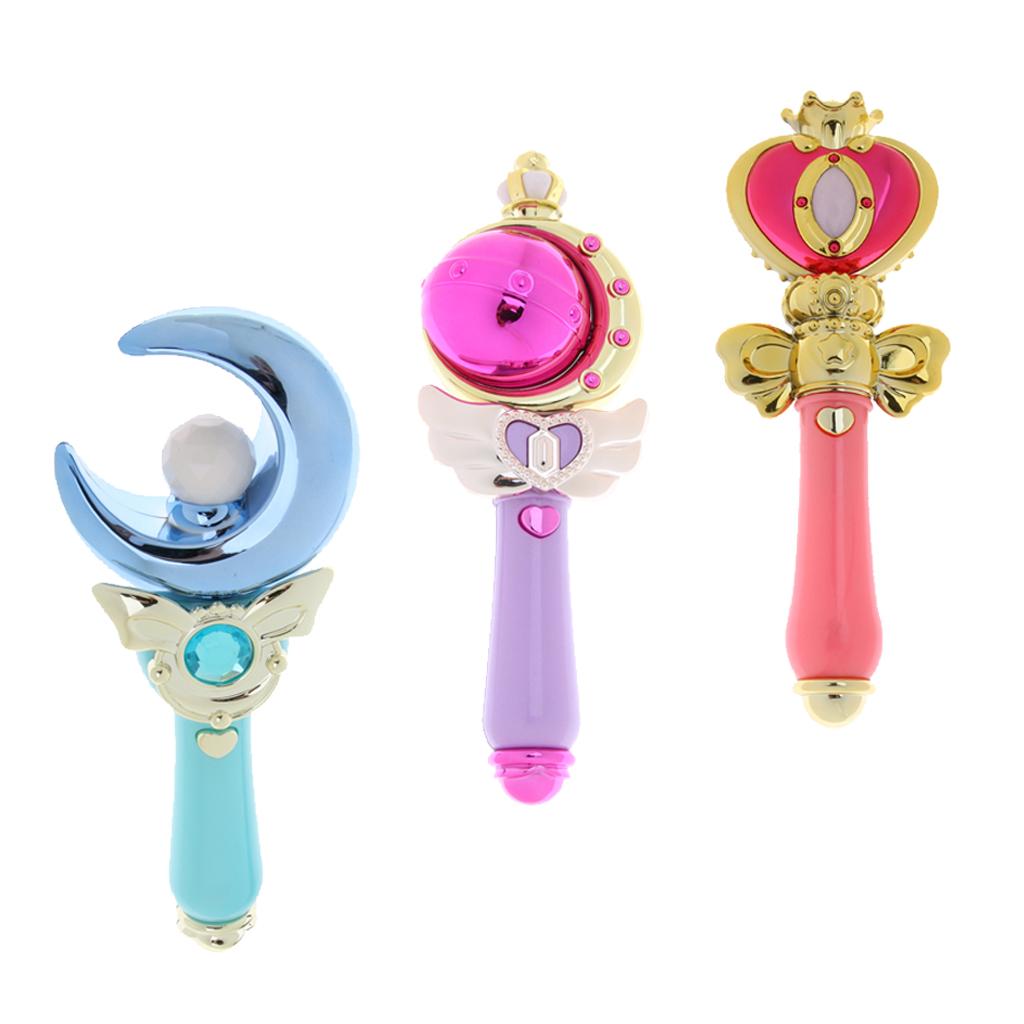 Princess Fairy Wand Magic Wands Flashing Glow Wand with Music Heart Shape