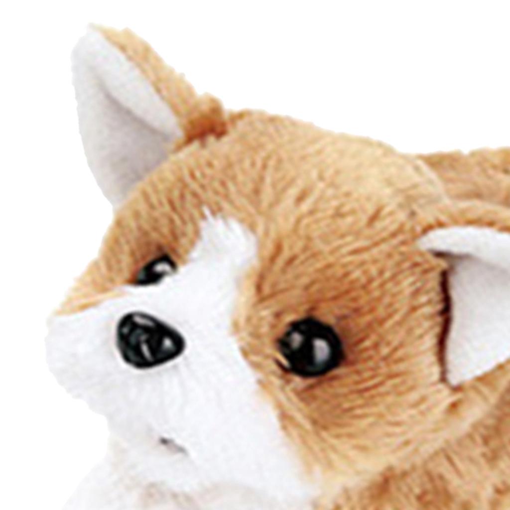 Electronic Plush Dog Robot Toy Walk Bark Wag tail Kids Gift Welsh Corgi