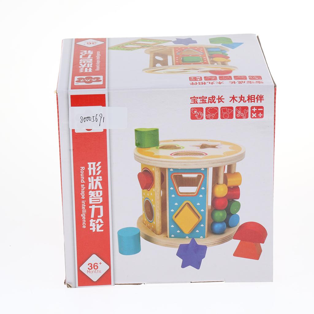 Wooden Shape Sorter Kids Toy Activity Development Learning Toddlers Play Fun