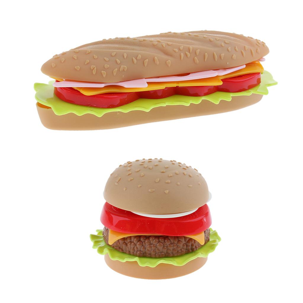 Simulation Kitchen Play Food Snack Role Play Pretend Toy Hamburger