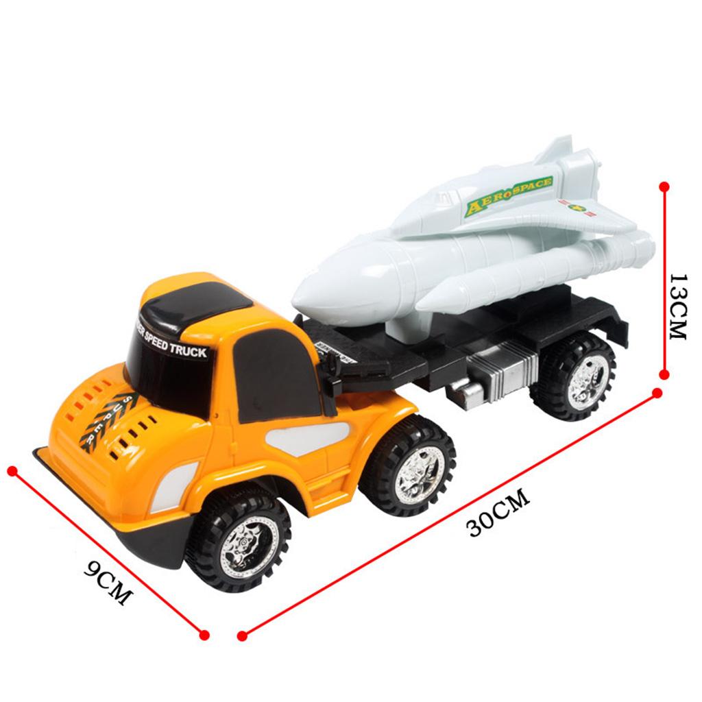 Pull Back Vehicle Construction Truck Model Toy Kids Gift Rocket Car