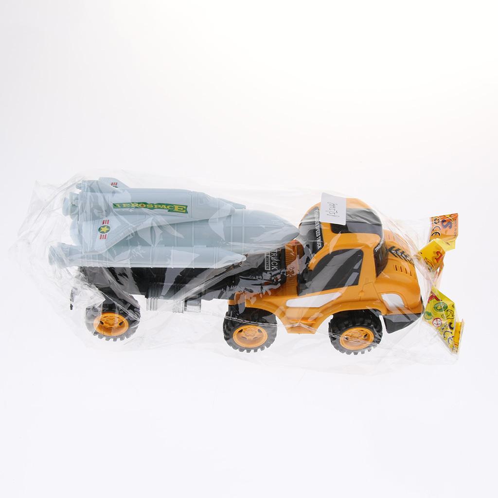 Pull Back Vehicle Construction Truck Model Toy Kids Gift Rocket Car