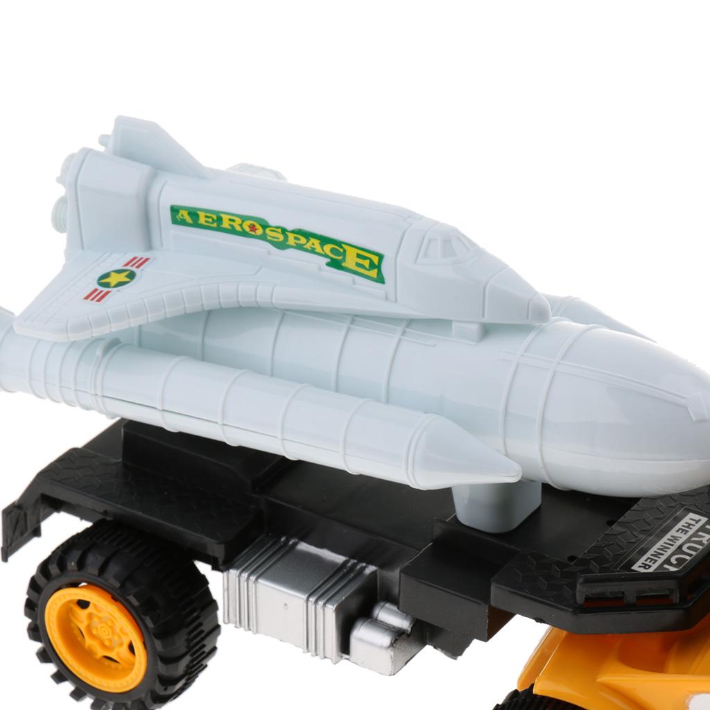 Pull Back Vehicle Construction Truck Model Toy Kids Gift Rocket Car