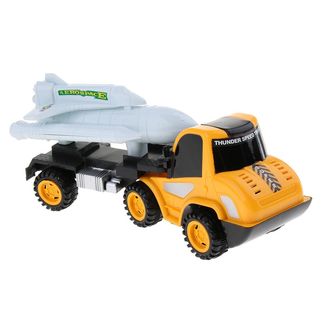 Pull Back Vehicle Construction Truck Model Toy Kids Gift Rocket Car