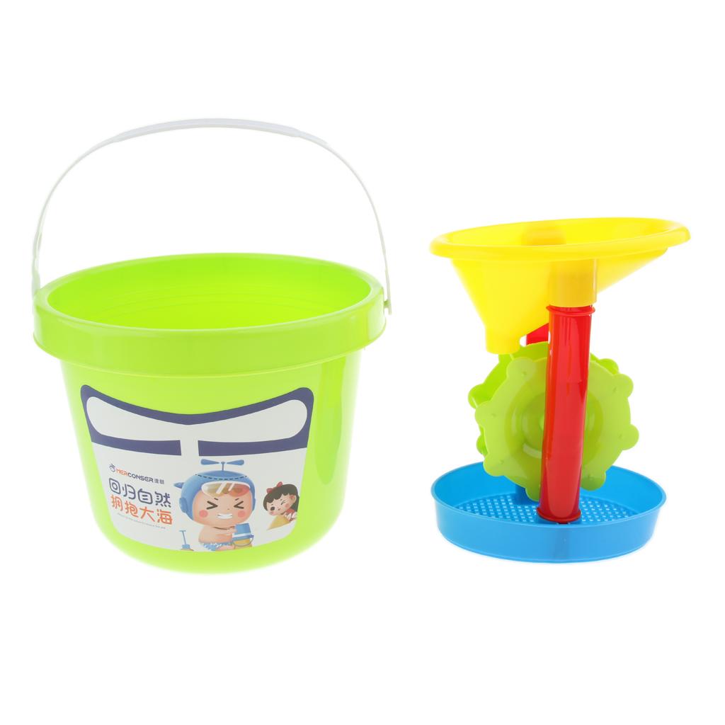 12pcs Sand Water Toy Castle Building Playset with Bucket, Rake & Shovel