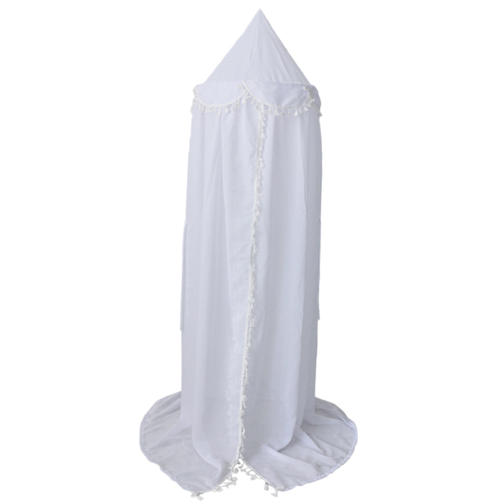 Kids Chiffon Bed Canopy Curtain Mosquito Net Bed Tent Bedroom Decor White