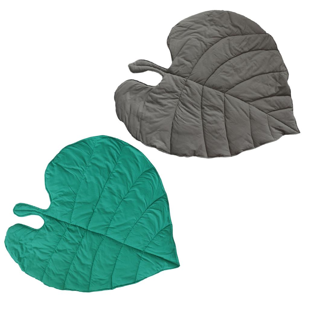 Baby Kids Game Gym Activity Play Mat Crawling Blanket Leaf Floor Rug Green