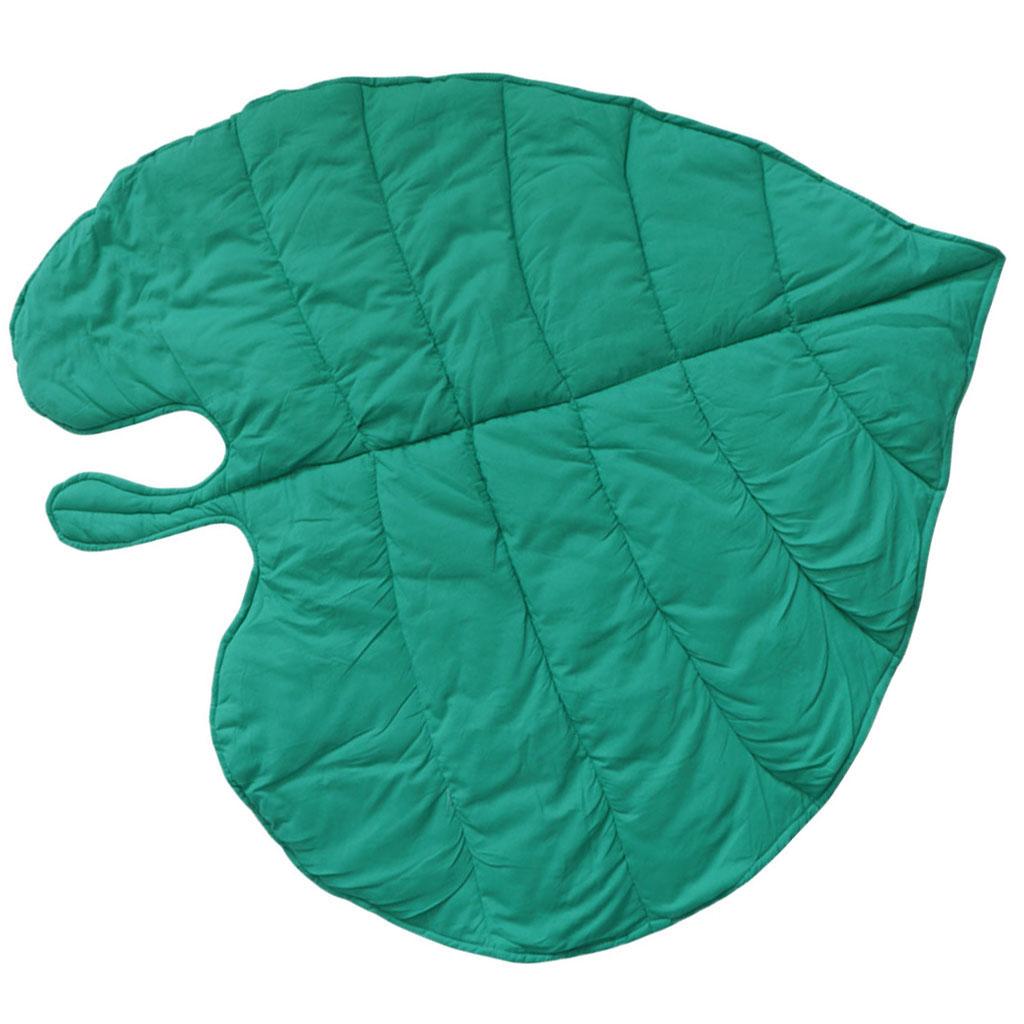Baby Kids Game Gym Activity Play Mat Crawling Blanket Leaf Floor Rug Green