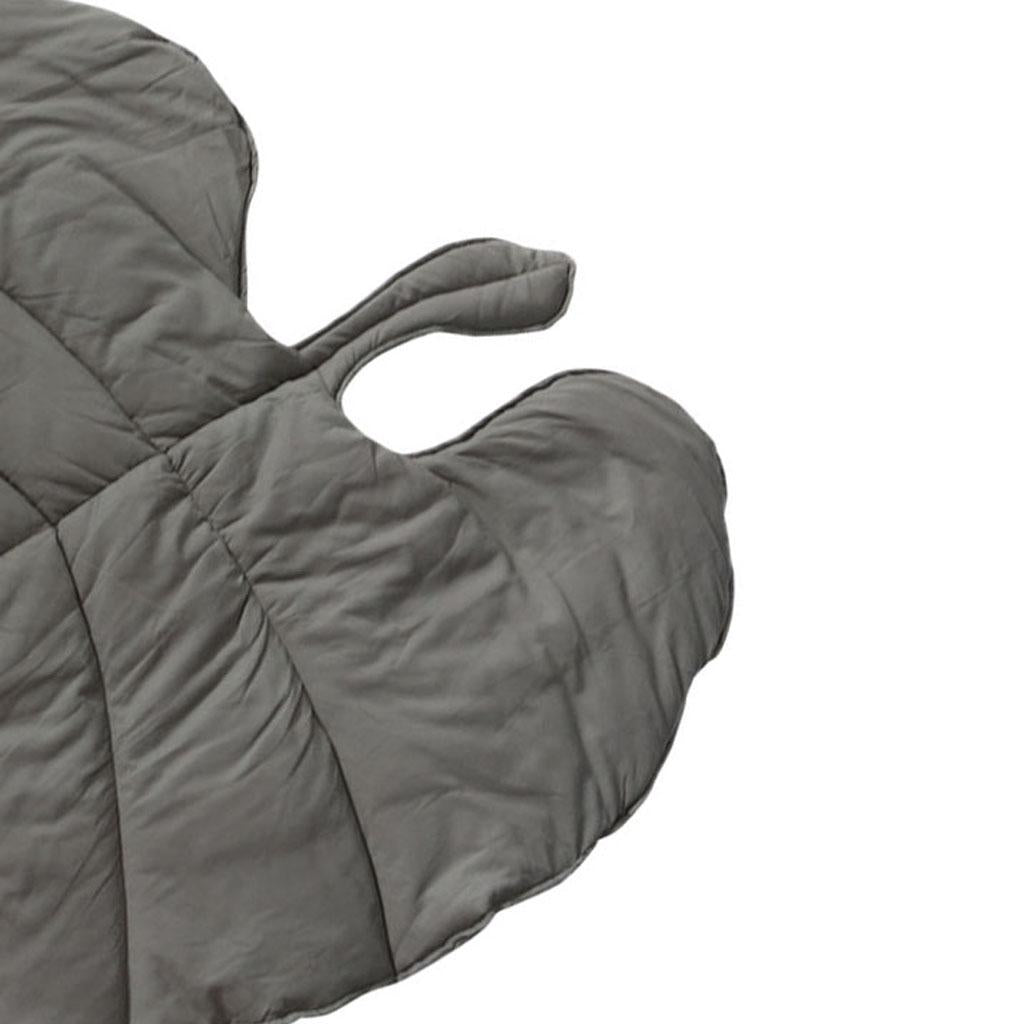 Baby Kids Game Gym Activity Play Mat Crawling Blanket Leaf Floor Rug Grey