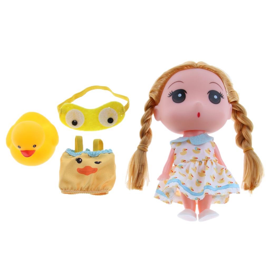 Princess Girl Fashion Doll in Dress Kids Toys Birthday Gift Yellow