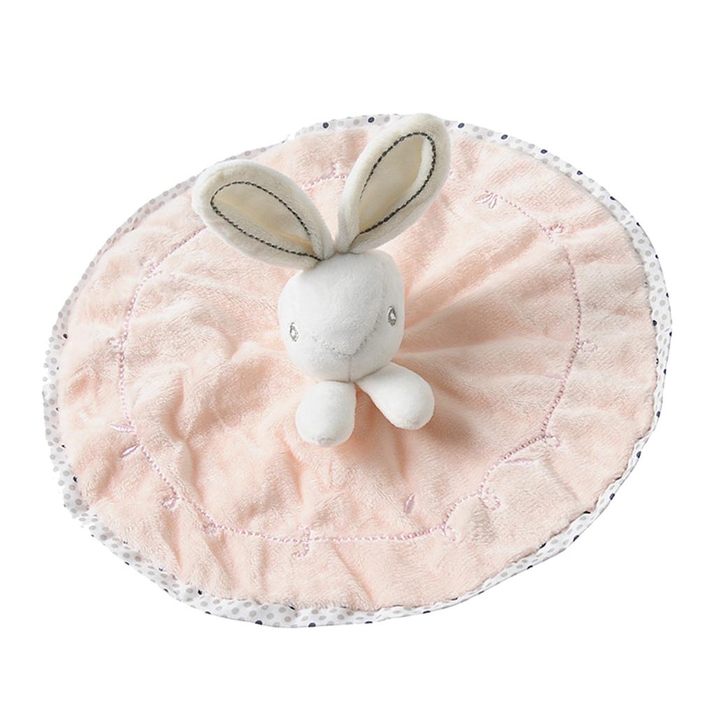 Baby Bunny Security Blanket Plush Comforter Sleep Stuffed Toy Pink