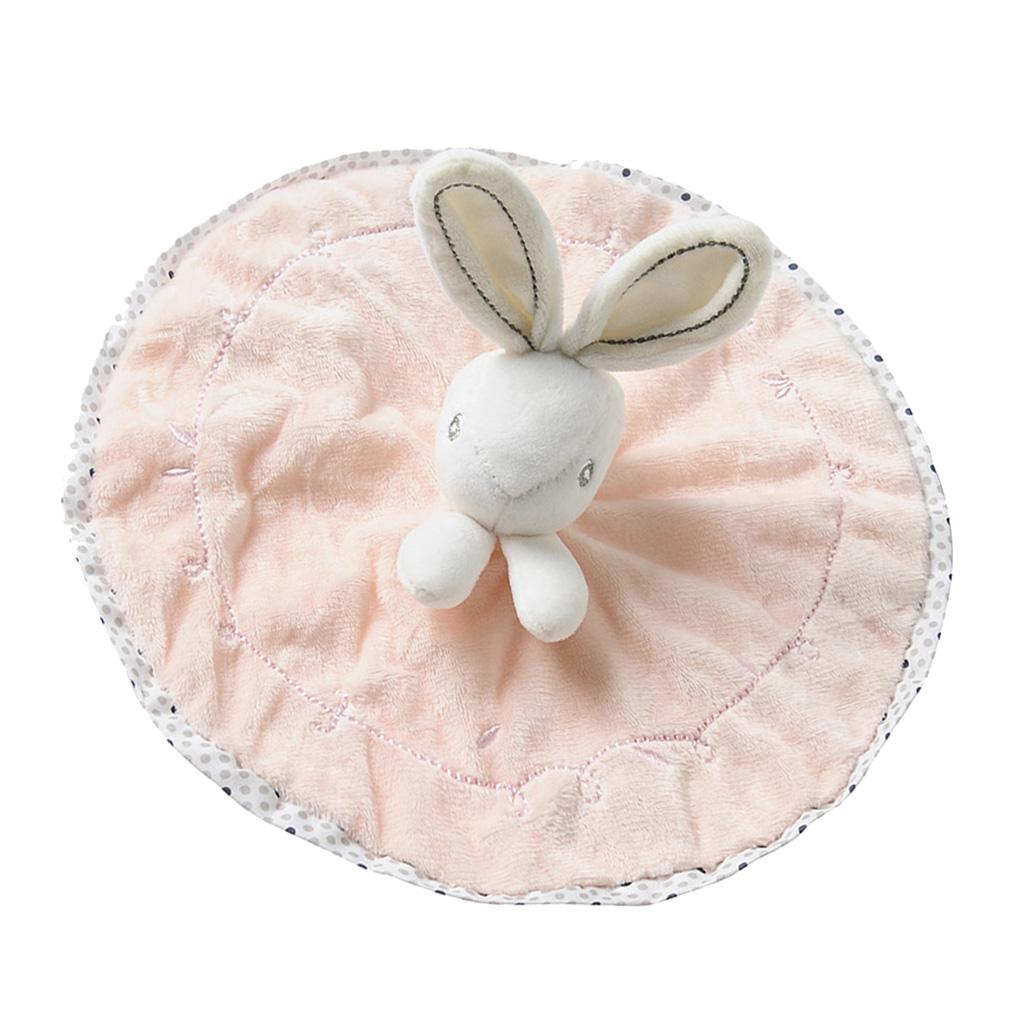 Baby Bunny Security Blanket Plush Comforter Sleep Stuffed Toy Pink