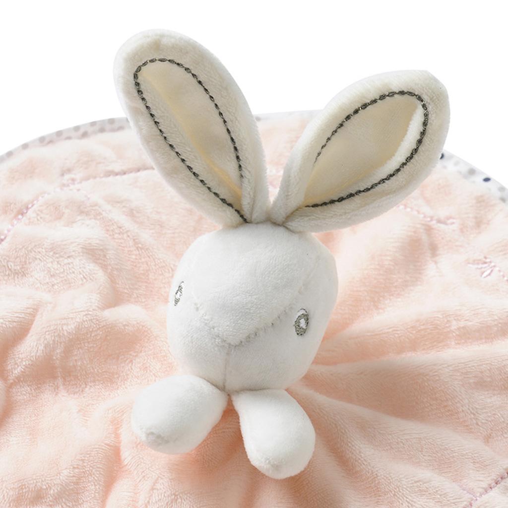 Baby Bunny Security Blanket Plush Comforter Sleep Stuffed Toy Pink