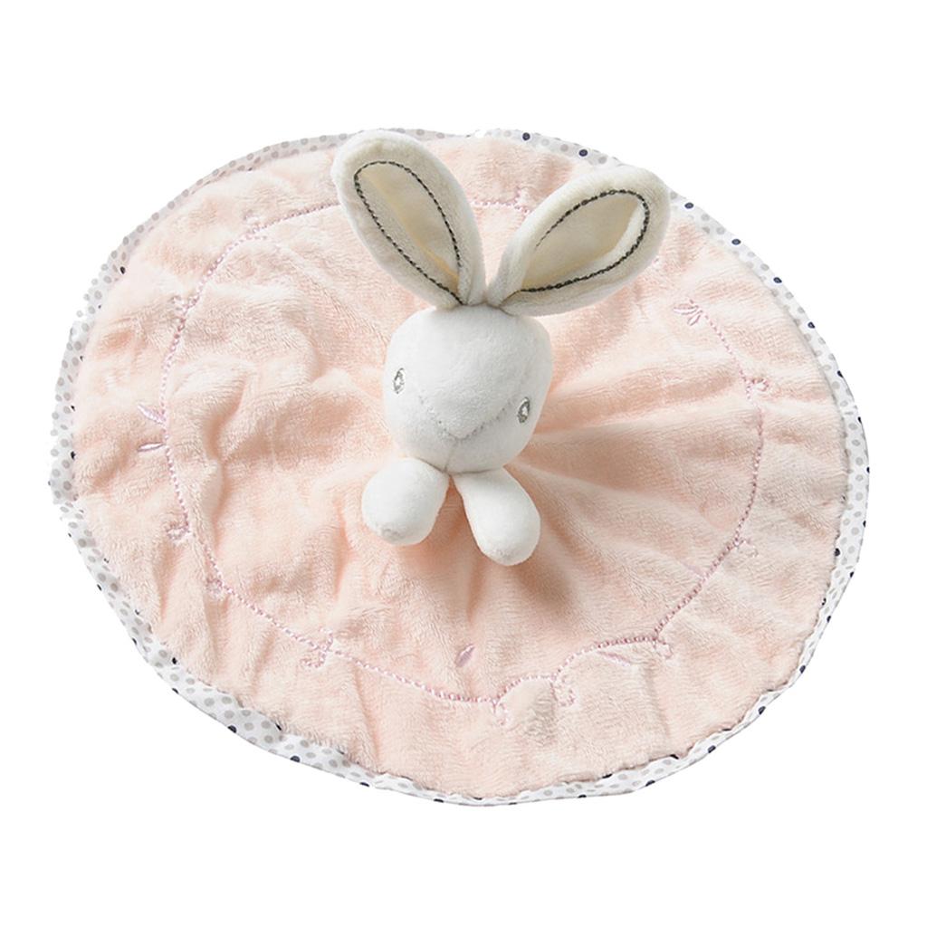Baby Bunny Security Blanket Plush Comforter Sleep Stuffed Toy Pink