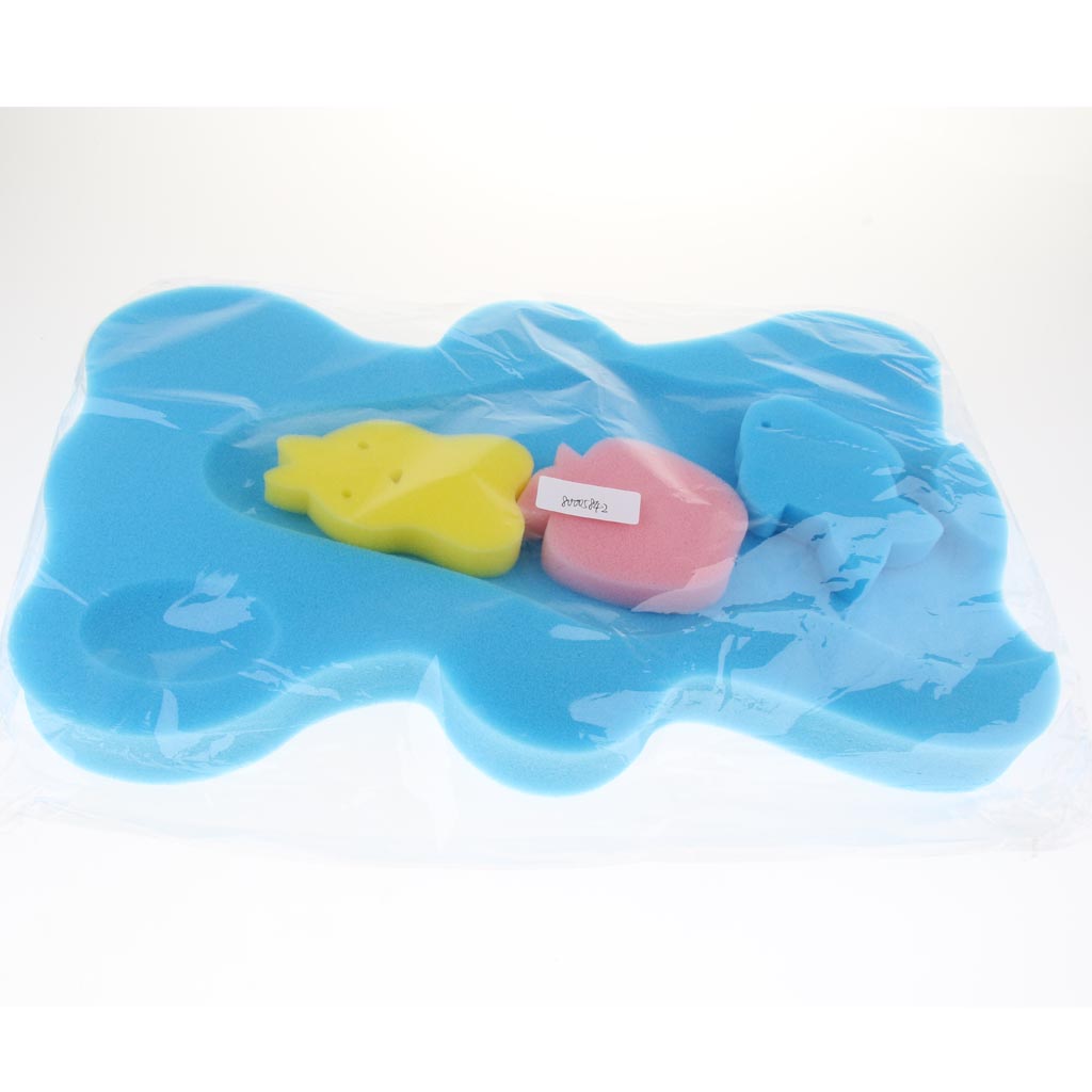 Baby Bath Sponge Support Pad Safety Aid Bathing Mat Non Slip Blue 50cm