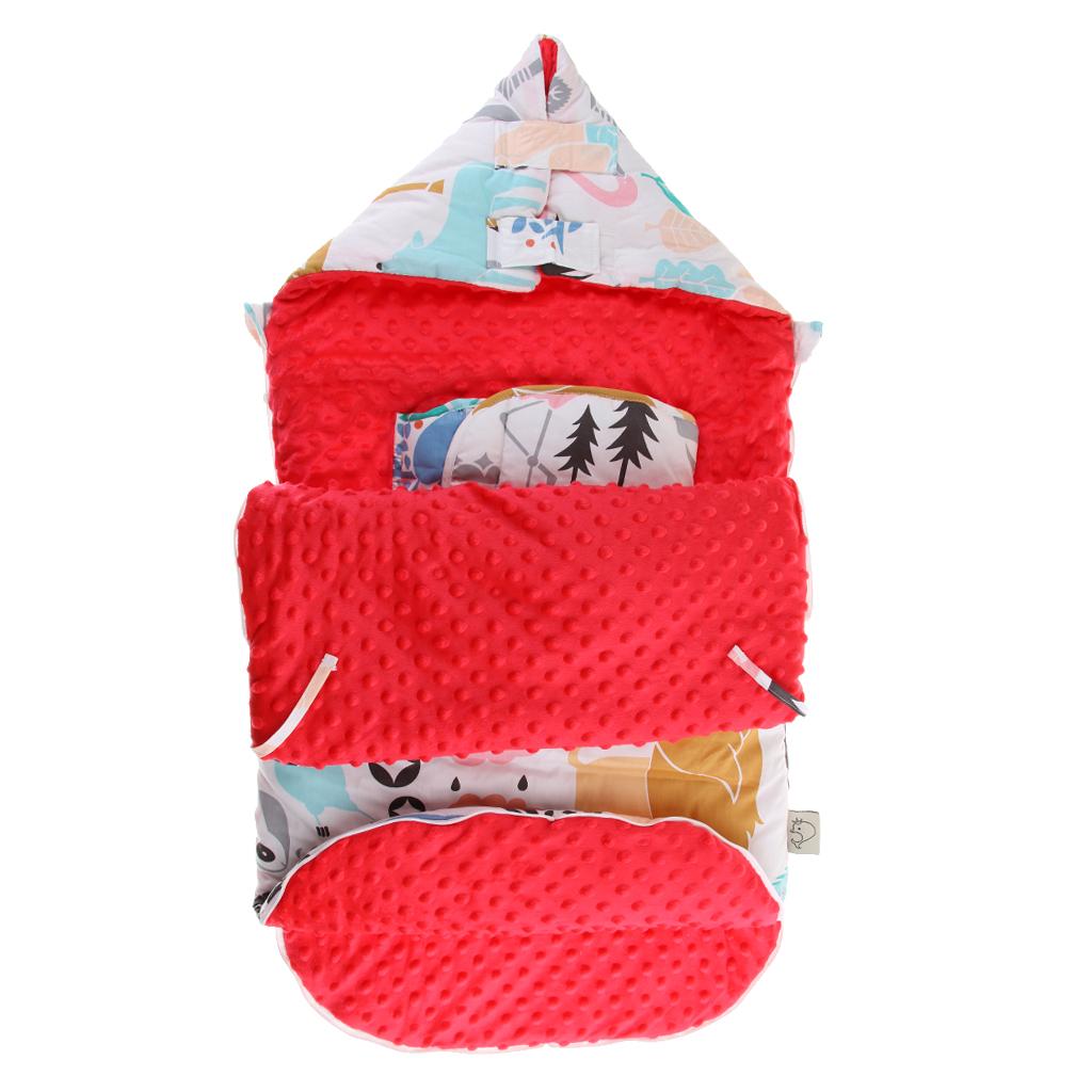 Baby Infant Newborn Cartoon Sleeping Bag Warm Swaddle Blanket Animal World