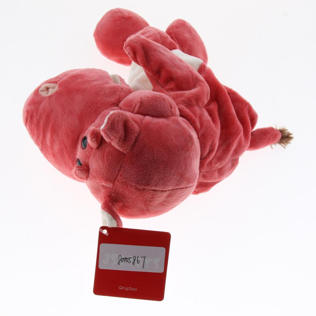 31cm Soft Plush Zoo Animals Hand Puppets for Kids Pretend Role Play Hippo