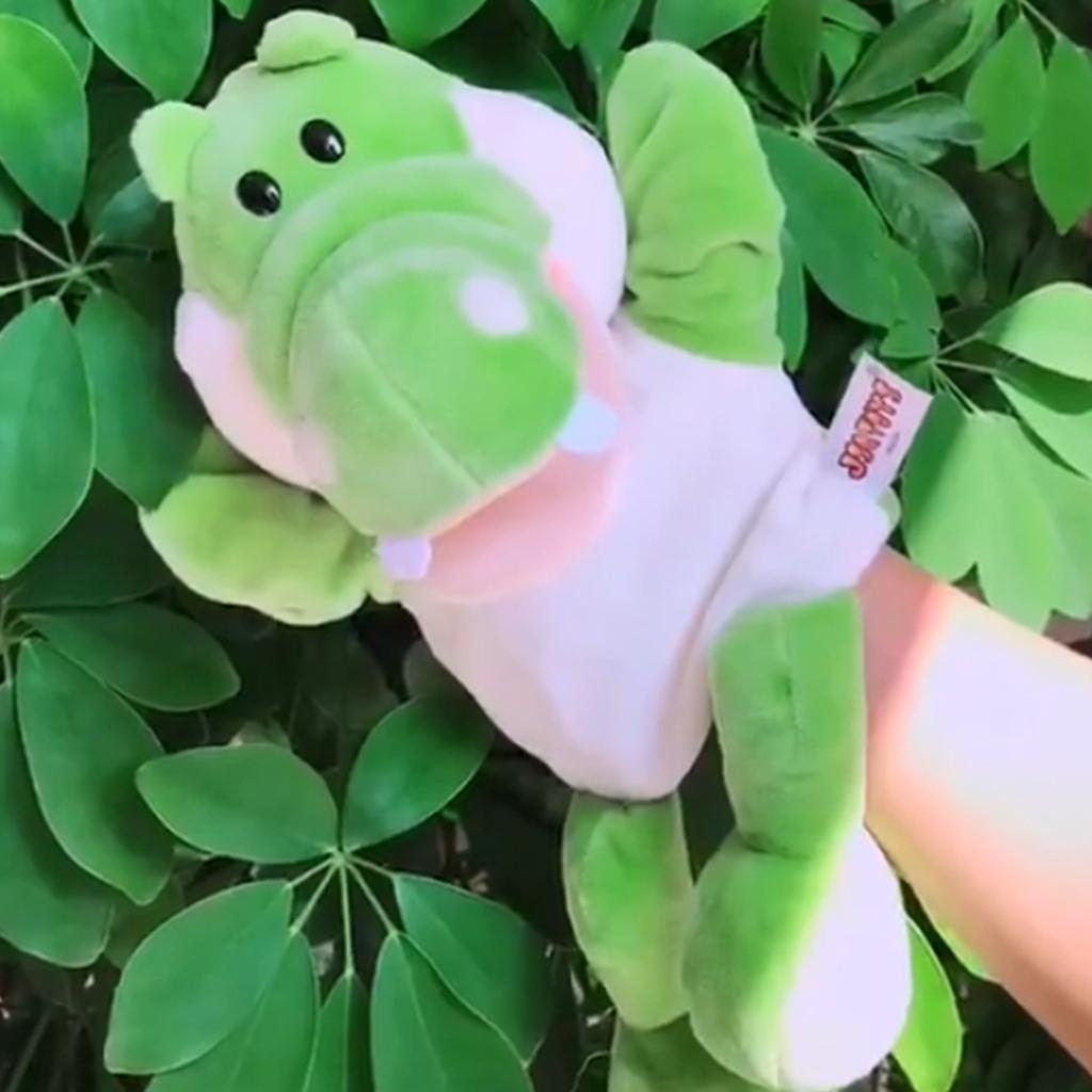 Soft Plush Animal Doll Hand Puppet with Movable Mouth Kids Toy Alligator