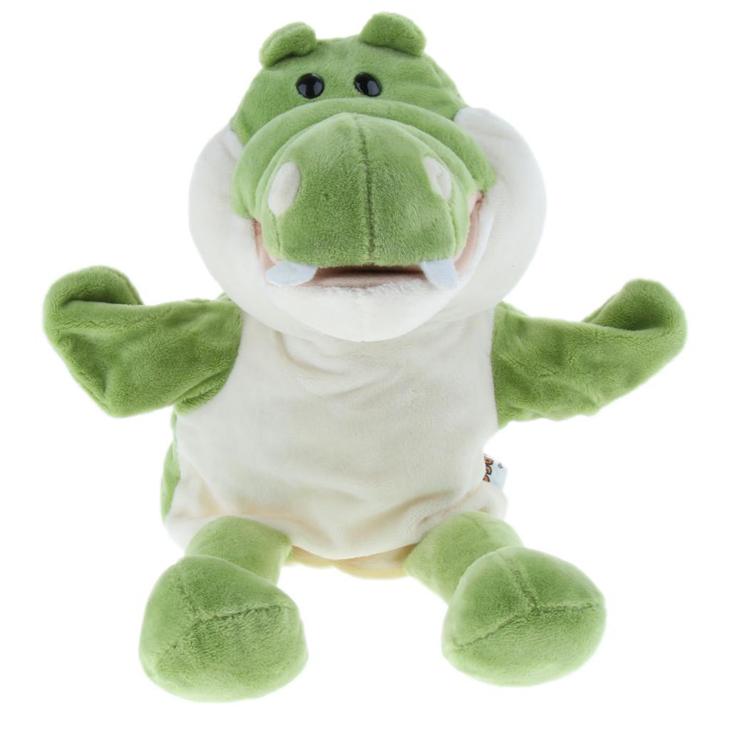 Soft Plush Animal Doll Hand Puppet with Movable Mouth Kids Toy Alligator