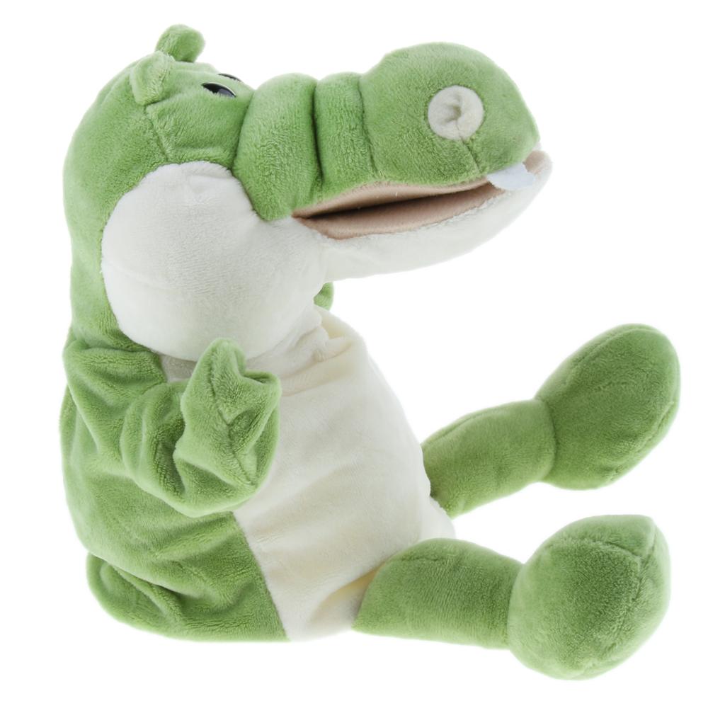 Soft Plush Animal Doll Hand Puppet with Movable Mouth Kids Toy Alligator