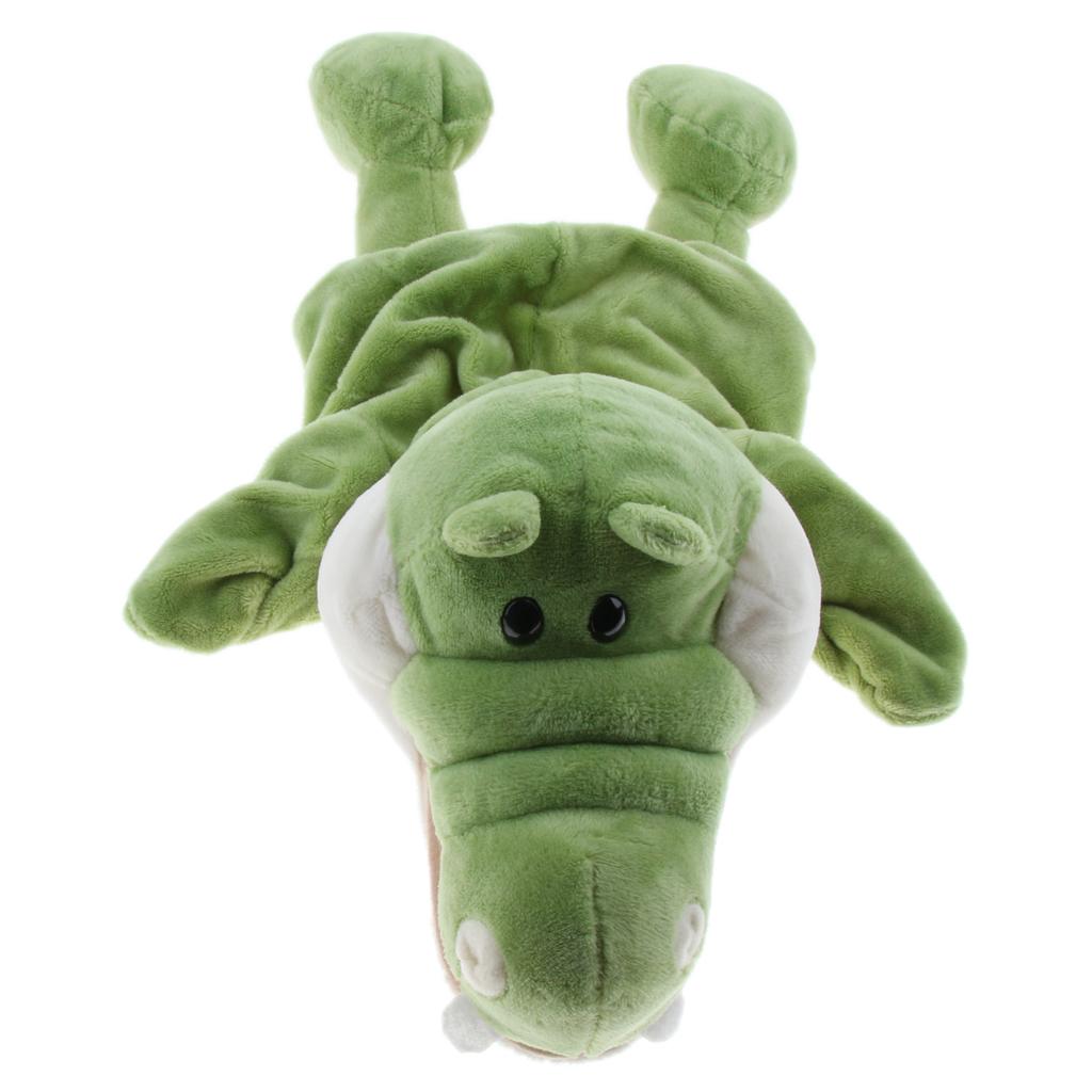 Soft Plush Animal Doll Hand Puppet with Movable Mouth Kids Toy Alligator