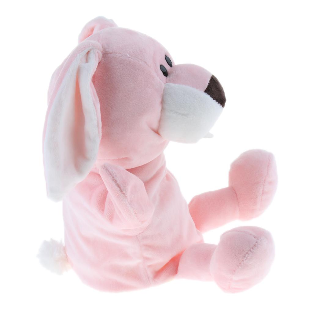 Soft Plush Animal Doll Hand Puppet with Movable Mouth Kids Toy Rabbit