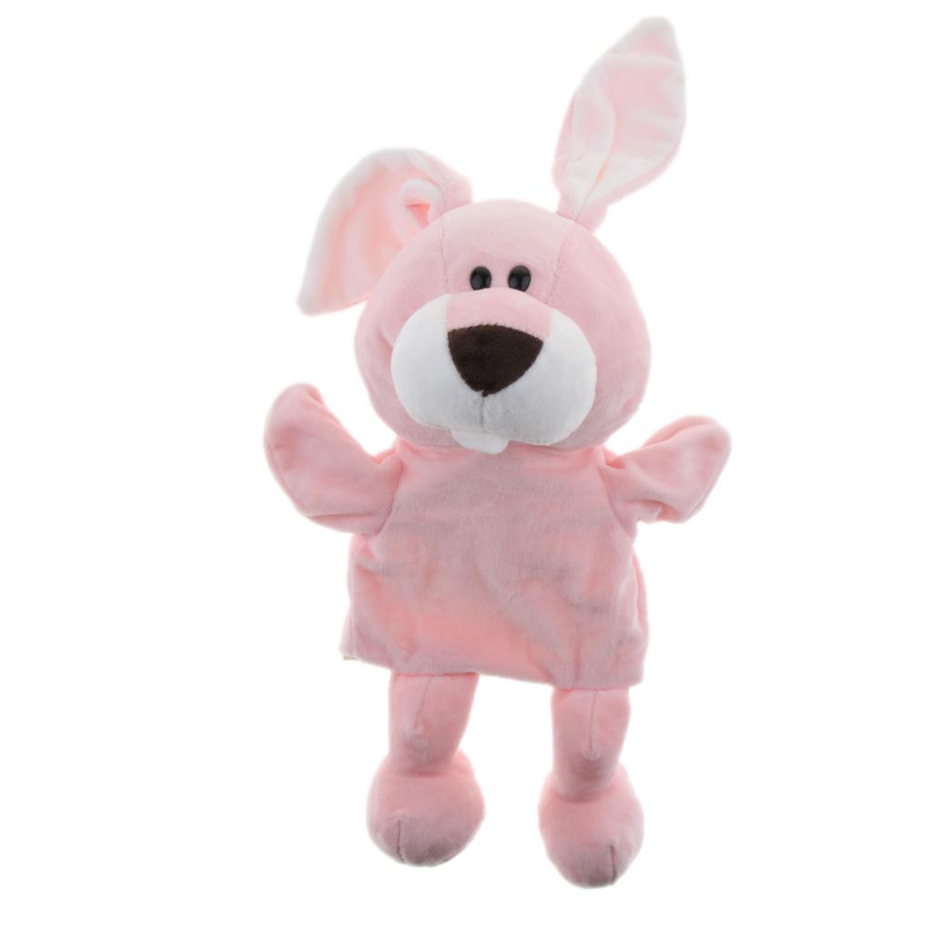 Soft Plush Animal Doll Hand Puppet with Movable Mouth Kids Toy Rabbit