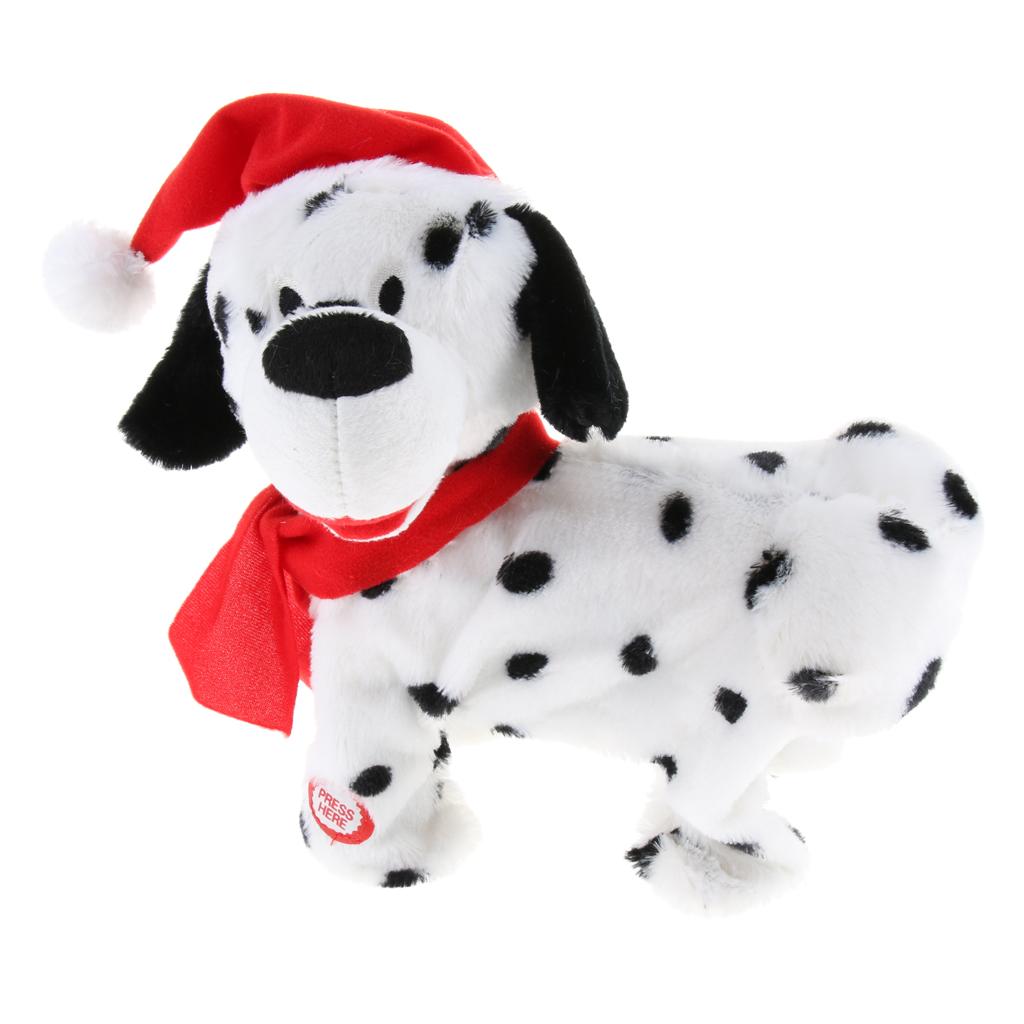 Christmas Hat Animal Doll Kawaii Electric Twerk Dancing Singing Dog Dolls Christmas Kids Gift Home Decor