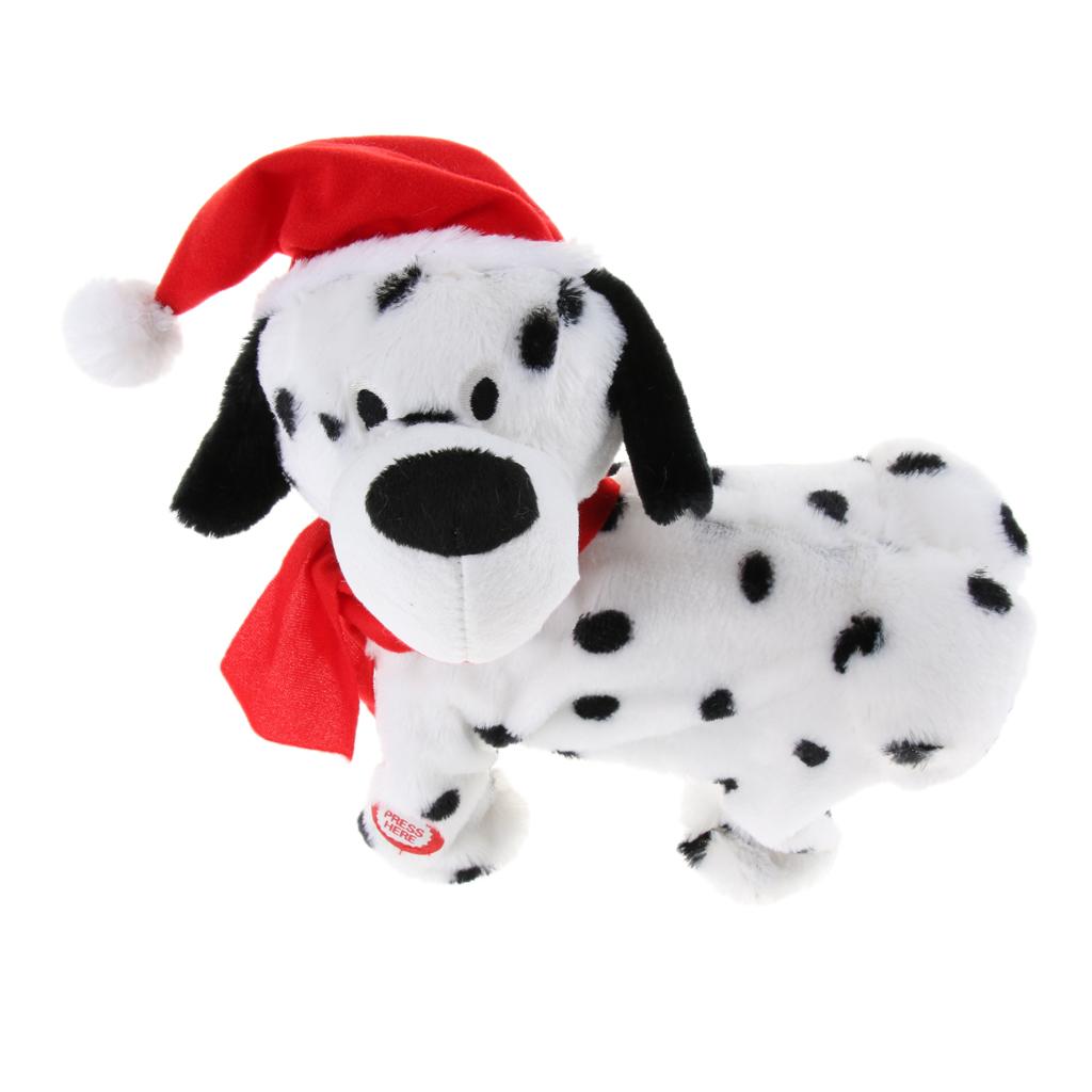 Christmas Hat Animal Doll Kawaii Electric Twerk Dancing Singing Dog Dolls Christmas Kids Gift Home Decor